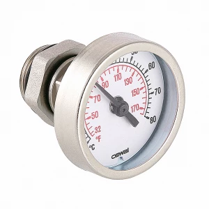 Термометр с погружной гильзой t=80° 1/2' Valtec
