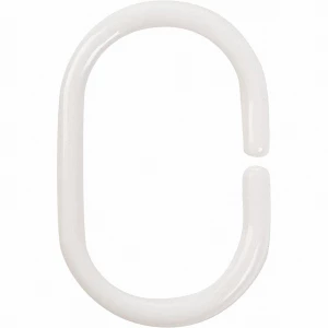 Кольцо для шторы в ванную комнату белое