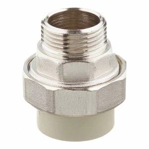 Американка муфта ПП 50х1 1/2' наружная резьба серая Тebo