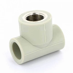 Тройник комбинированный ПП 20x3/4'  внутренняя резьба серый FV-Plast