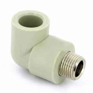 Угольник комбинированный ПП 25х1/2' наружная резьба серый FV-Plast