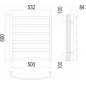 Атланта+ П6 500х600 Полотенцесушитель TERMINUS