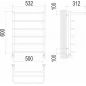 Полка П6 500х600 Полотенцесушитель TERMINUS
